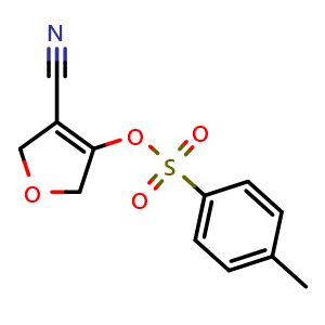 Chemical structure of 4-Cyano-2,5-dihydrofuran-3-yl 4-methylbenzenesulfonate , CAS 2917600-96-3, AChemBlock AD278833