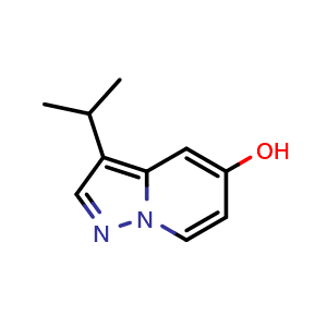 Chemical structure of 3-Isopropylpyrazolo[1,5-a]pyridin-5-ol , CAS 2531750-48-6, AChemBlock AD278838