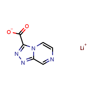 Chemical structure of Lithium [1,2,4]triazolo[4,3-a]pyrazine-3-carboxylate , CAS 1799434-66-4, AChemBlock AD278848