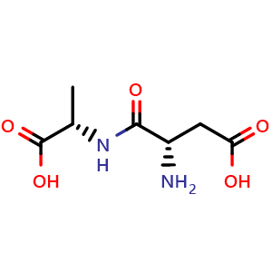 Chemical structure of H-Asp-Ala-OH , CAS 13433-02-8, AChemBlock AD278851