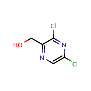 Chemical structure of (3,5-Dichloropyrazin-2-yl)methanol , CAS 313339-89-8, AChemBlock AD278853