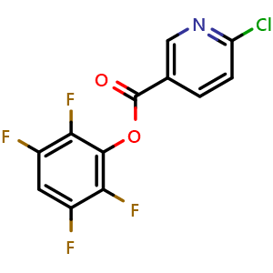 Chemical structure of 2,3,5,6-Tetrafluorophenyl 6-chloronicotinate , CAS 1207954-98-0, AChemBlock AD278854