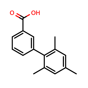 Chemical structure of 3-Mesitylbenzoic acid , CAS 851534-83-3, AChemBlock AD278858