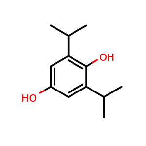 Chemical structure of 4-Hydroxy propofol , CAS 1988-10-9, AChemBlock AD278864