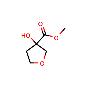 Chemical structure of Methyl 3-hydroxyoxolane-3-carboxylate , CAS 1342035-97-5, AChemBlock AD278871