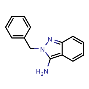Chemical structure of 2-Benzylindazol-3-amine , CAS 408322-08-7, AChemBlock AD278889