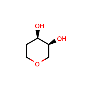 Chemical structure of (3S,4R)-Tetrahydropyran-3,4-diol , CAS 115015-46-8, AChemBlock AD278900