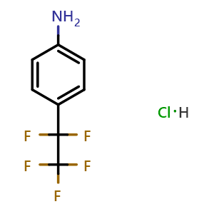 Chemical structure of 4-(1,1,2,2,2-Pentafluoroethyl)aniline hydrochloride , CAS 60979-02-4, AChemBlock AD278908