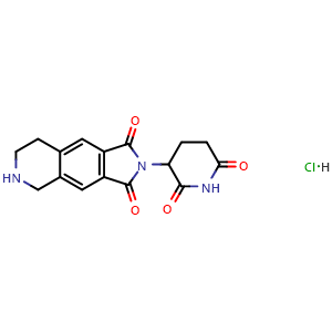 Chemical structure of 2-(2,6-Dioxo-3-piperidyl)-5,6,7,8-tetrahydropyrrolo[3,4-g]isoquinoline-1,3-dione hydrochloride , CAS 2616553-33-2, AChemBlock AD278911