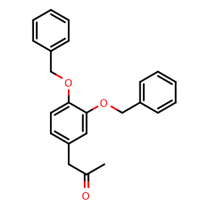 Chemical structure of 1-(3,4-Dibenzyloxyphenyl)propan-2-one , CAS 62932-76-7, AChemBlock AD278930
