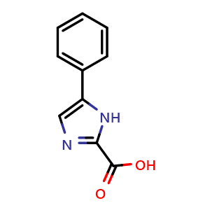 Chemical structure of 5-Phenyl-1H-imidazole-2-carboxylic acid , CAS 41270-74-0, AChemBlock AD278931