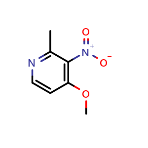 Chemical structure of 4-Methoxy-2-methyl-3-nitro-pyridine , CAS 78757-25-2, AChemBlock AD278940