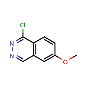 Chemical structure of 1-Chloro-6-methoxyphthalazine , CAS 256443-70-6, AChemBlock AD278942