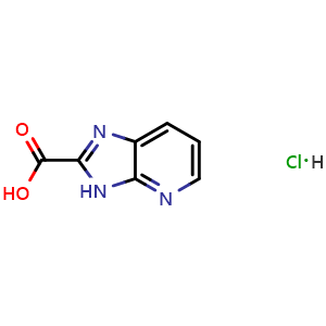 Chemical structure of 3H-Imidazo[4,5-b]pyridine-2-carboxylic acid hydrochloride , CAS 1067193-30-9, AChemBlock AD278943