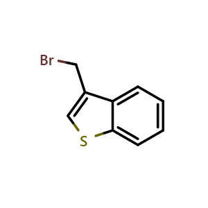 Chemical structure of 3-(Bromomethyl)-1-benzothiophene , CAS 1196-19-6, AChemBlock AD278945