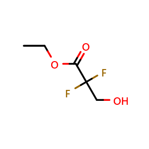 Chemical structure of Ethyl 2,2-difluoro-3-hydroxypropanoate , CAS 380-41-6, AChemBlock AD278946
