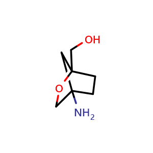 Chemical structure of (4-Amino-2-oxabicyclo[2.2.1]heptan-1-yl)methanol , CAS 2385260-81-9, AChemBlock AD278966