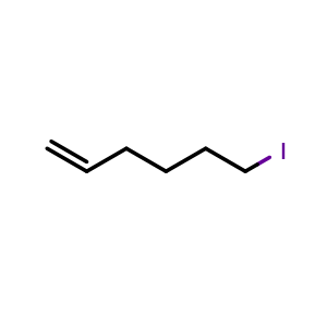 Chemical structure of 6-Iodohex-1-ene , CAS 18922-04-8, AChemBlock AD278971