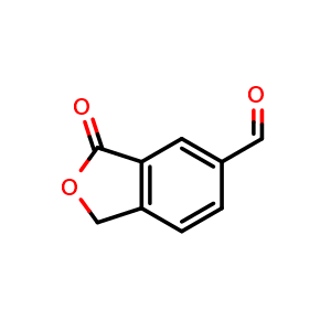 Chemical structure of 3-Oxo-1,3-dihydroisobenzofuran-5-carbaldehyde , CAS 452978-42-6, AChemBlock AD278988