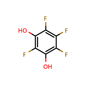 Chemical structure of Tetrafluorobenzene-1,3-diol , CAS 16840-25-8, AChemBlock AD279005