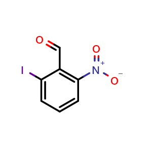 Chemical structure of 2-Iodo-6-nitrobenzaldehyde , CAS 117847-41-3, AChemBlock AD279028