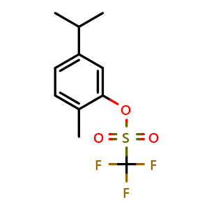 Chemical structure of 5-Isopropyl-2-methylphenyl trifluoromethanesulfonate , CAS 63028-16-0, AChemBlock AD279030