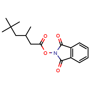 Chemical structure of 1,3-Dihydro-1,3-dioxo-2H-isoindol-2-yl 3,5,5-trimethylhexanoate , CAS 2248272-13-9, AChemBlock AD279044