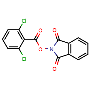 Chemical structure of 1,3-Dihydro-1,3-dioxo-2H-isoindol-2-yl 2,6-dichlorobenzoate , CAS 2248284-29-7, AChemBlock AD279046