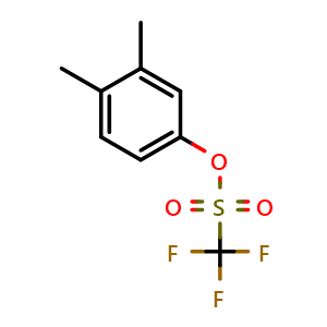 Chemical structure of 3,4-Dimethylphenyl triflate , CAS 255837-23-1, AChemBlock AD279050
