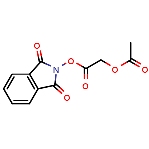 Chemical structure of 1,3-Dioxoisoindolin-2-yl 2-acetoxyacetate , CAS 2248331-00-0, AChemBlock AD279054