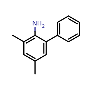 Chemical structure of 3,5-Dimethyl-[1,1'-biphenyl]-2-amine , CAS 205517-02-8, AChemBlock AD279055