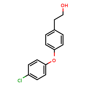 Chemical structure of 2-(4-(4-Chlorophenoxy)phenyl)ethan-1-ol , CAS 2452308-37-9, AChemBlock AD279073