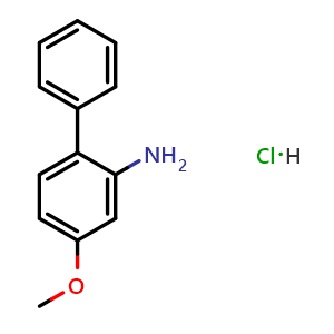 Chemical structure of 5-Methoxy-2-phenylaniline hydrochloride , CAS 107624-16-8, AChemBlock AD279083