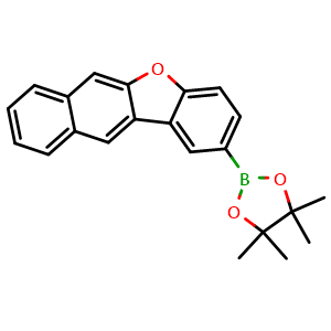 Chemical structure of 4,4,5,5-Tetramethyl-2-(naphtho[2,3-b]benzofuran-2-yl)-1,3,2-dioxaborolane , CAS 2025367-45-5, AChemBlock AD279094