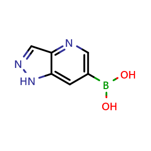 Chemical structure of (1H-Pyrazolo[4,3-b]pyridin-6-yl)boronic acid , CAS 3027436-77-4, AChemBlock AD279098