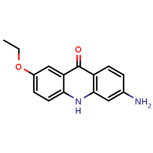 Chemical structure of 6-Amino-2-ethoxyacridin-9(10H)-one , CAS 144335-20-6, AChemBlock AD279141
