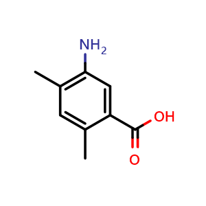 Chemical structure of 5-Amino-2,4-dimethylbenzoic acid , CAS 24587-05-1, AChemBlock AD279184