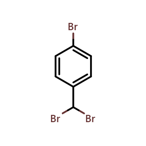 Chemical structure of 1-Bromo-4-(dibromomethyl)benzene , CAS 62247-77-2, AChemBlock AD279189