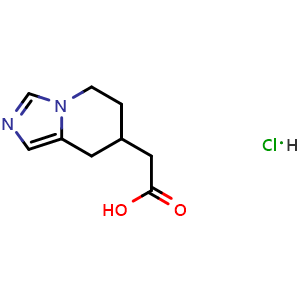Chemical structure of 2-(5,6,7,8-Tetrahydroimidazo[1,5-a]pyridin-7-yl)acetic acid hydrochloride , CAS 2230802-93-2, AChemBlock AD279196