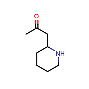 Chemical structure of 1-Piperidin-2-ylacetone , CAS 4396-01-4, AChemBlock AD279222