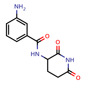 Chemical structure of 3-Amino-N-(2,6-dioxopiperidin-3-yl)benzamide , CAS 1464874-87-0, AChemBlock AD279232