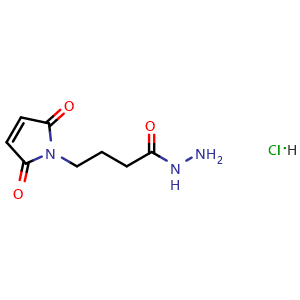 Chemical structure of 4-(2,5-Dioxo-2,5-dihydro-1H-pyrrol-1-yl)butanehydrazide hydrochloride , CAS 1588441-05-7, AChemBlock AD279234