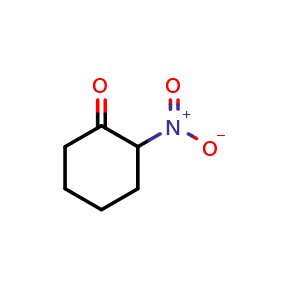 Chemical structure of 2-Nitrocyclohexanone , CAS 4883-67-4, AChemBlock AD279237