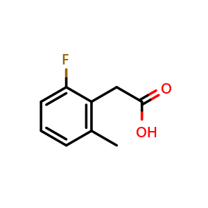 Chemical structure of 2-(2-Fluoro-6-methylphenyl)acetic acid , CAS 886502-28-9, AChemBlock AD279246