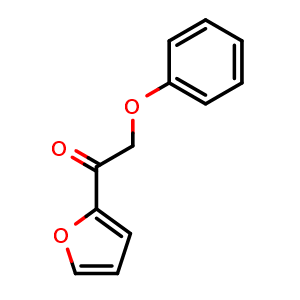 Chemical structure of 1-(Furan-2- yl)-2- phenoxyetha n-1-one , CAS 1108233-84-6, AChemBlock AD279251