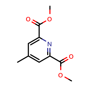 Chemical structure of Dimethyl 4-methylpyridine-2,6-dicarboxylate , CAS 4566-82-9, AChemBlock AD279252