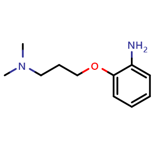 Chemical structure of 2-3-(Dimethylamino)propoxyaniline , CAS 1134-76-5, AChemBlock AD279259
