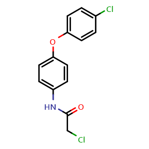 Chemical structure of 2-Chloro-N-(4-(4-chlorophenoxy)phenyl)acetamide , CAS 36160-92-6, AChemBlock AD279260