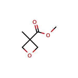 Chemical structure of Methyl 3-methyloxetane-3-carboxylate , CAS 1260670-18-5, AChemBlock AD279261