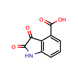 Chemical structure of 2,3-Dioxoindoline-4-carboxylic acid , CAS 41704-95-4, AChemBlock AD279268